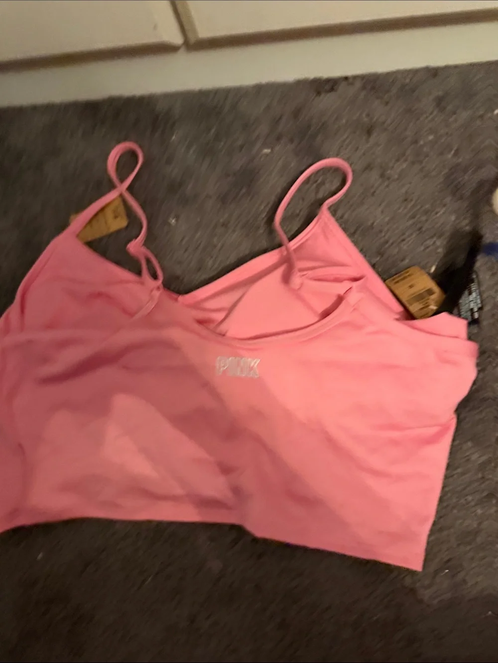 PINK Victoria's Secret Light Pink Ruched Front Bralette - Picture 4 of 5
